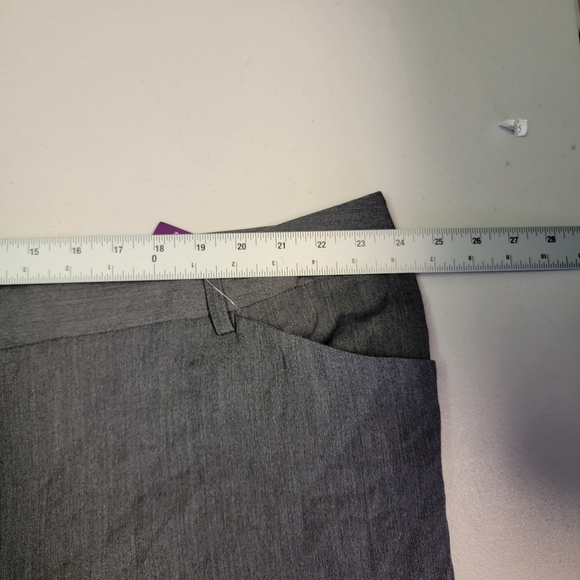 Lane Bryant Womens Gray Solid Wide Leg Dress Pants Size 28T Tall - Picture 5 of 5